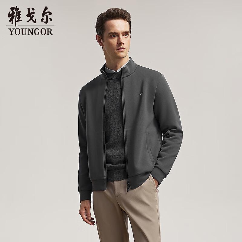 

Youngor Men s Stand-Collar Cardigan Sweatshirt L