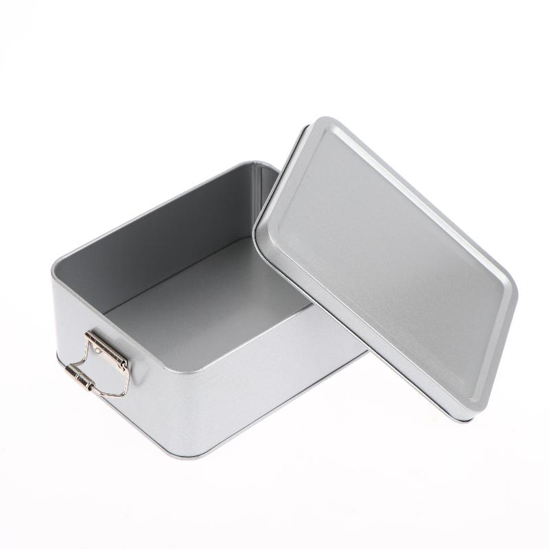 Buckle Tin Box Rectangular Tinplate Box With Lid Metal Storage Box Cake Packaging Box With Buckle Candy Box