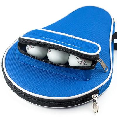Gourd-Shaped Table Tennis Racket Cover with Back Pocket for Three Balls, Customizable Logo