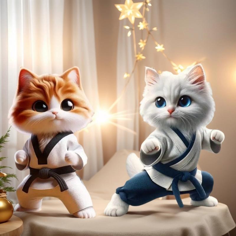 Textured Martial Arts Stylish Acrylic Automotive Decoration Cute Animal Keychain For Rear View Mirror Home Vehicle Use