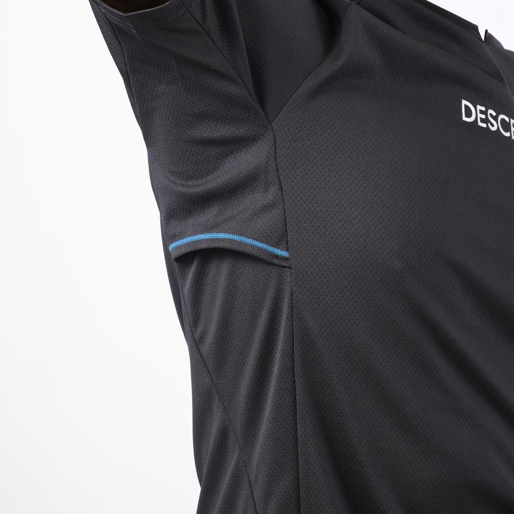 DESCENTE Short Sleeve Shirt by Yuki for and Raglan Sleeves for Ease of Shoulder Suitable for Men and Club BK00 (Worn Ishikawa) Volleyball,