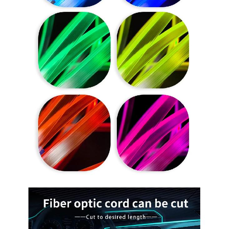 22 Modes 20 Colors 1-5M Car USB RGB LED Light Strip Interior Ambient Light Hand Control Invisible Fiber Optic Atmosphere Lamp