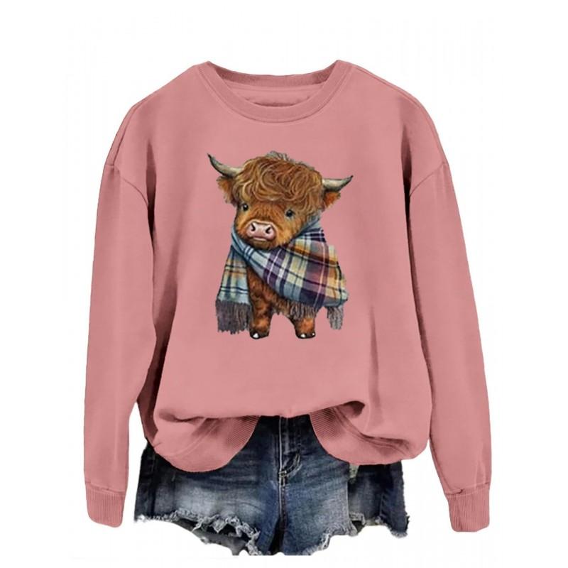 '' Halloween 3D Digital Print Casual Hoodie Women Animal Soft Cotton Blend Long Sleeve Regular Fit