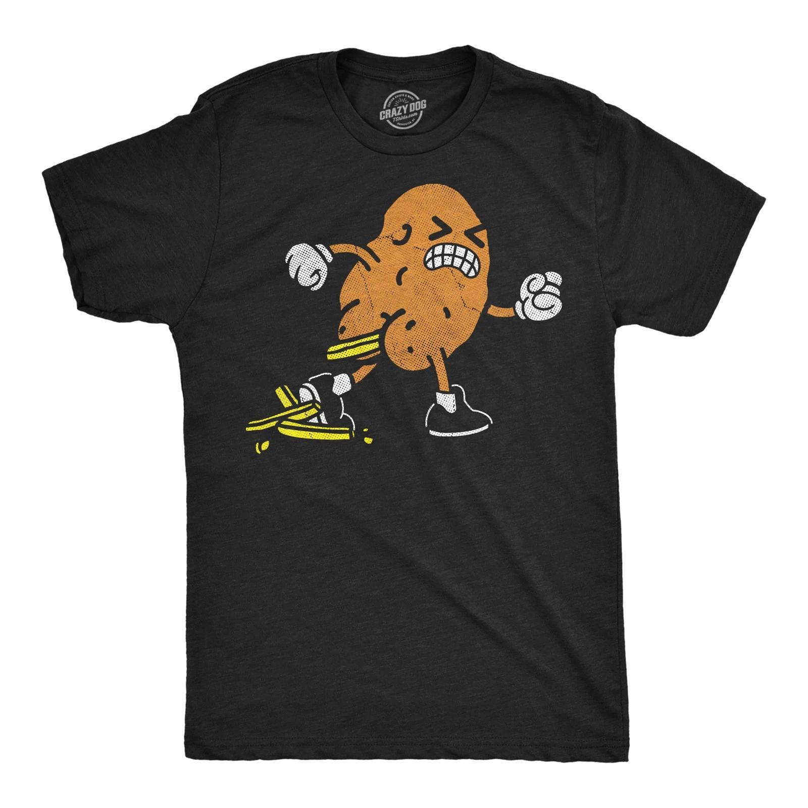 Mens Funny T Shirts Potato Pooping French Fries Sarcastic Food Graphic Novelty XXXXL