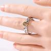 Gorgeous Inlaid Multicolored CZ Women's Ring Classic Two Color Geometry Daily Wear Party Jewelry Anniversary Gift