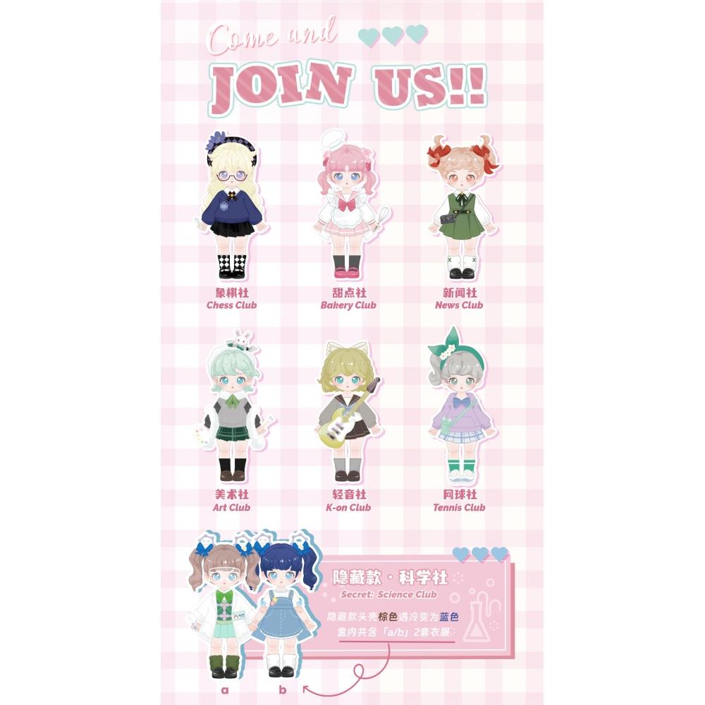 Null Teennar High School Club Series Trading Doll  1box  6pcs 