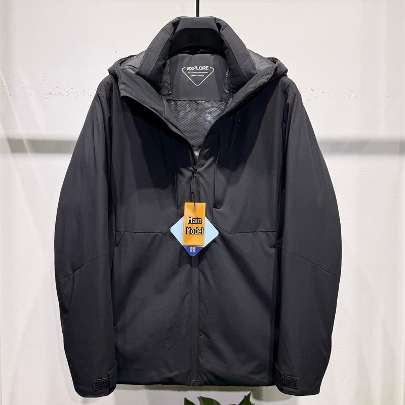 XD2660X Men s Hooded Down Jacket - Warm, Affordable, Business Casual 195 cm чёрный