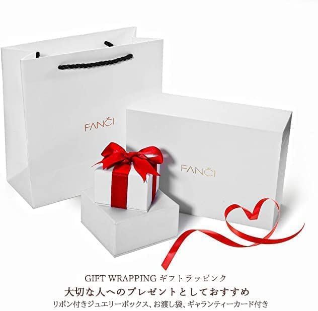 Necklace K18 Pink Gold Ring Clavicle Chain LOVE Engraved Circle Day Christmas Birthday Anniversary Present Gift Wrapping Included [FANCIME] Women's