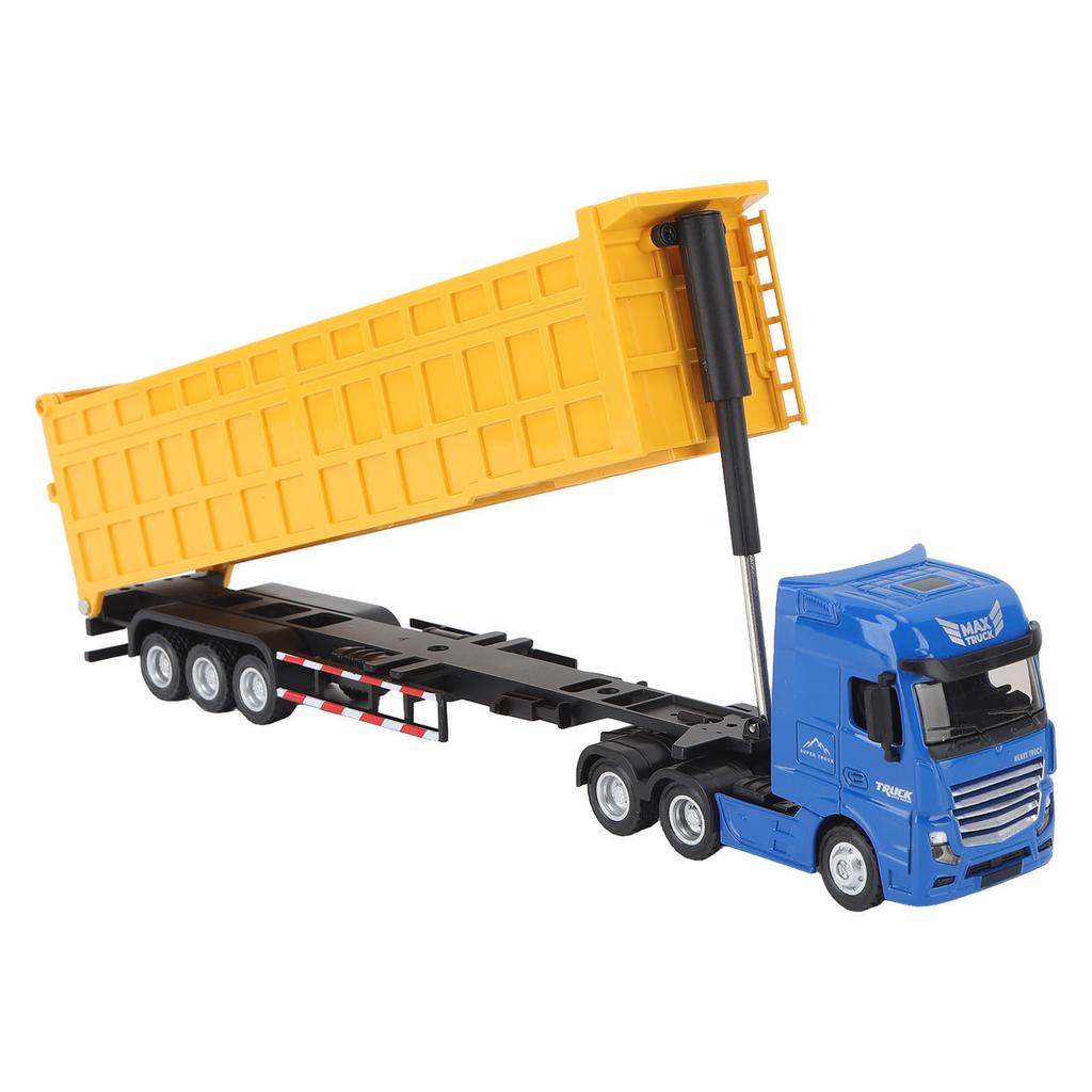 1:50 Scale Diecast Model Truck Toy Static Model Car Dump Truck for Kids Children Boys Gifts Yellow