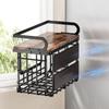 Wall Mounted Refrigerator Side Storage Rack Punch Free Spice Storage Rack  Bathroom