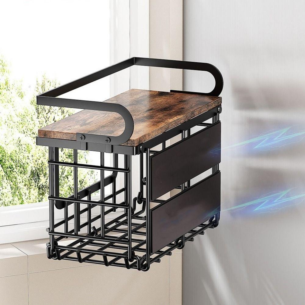 Wall Mounted Refrigerator Side Storage Rack Punch Free Spice Storage Rack Bathroom