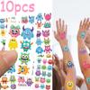 10sheets Cartoon Little Monster Tattoo Stickers For Hand Face Body Temporary Waterproof Tattoo Stickers Kids Creative Gifts