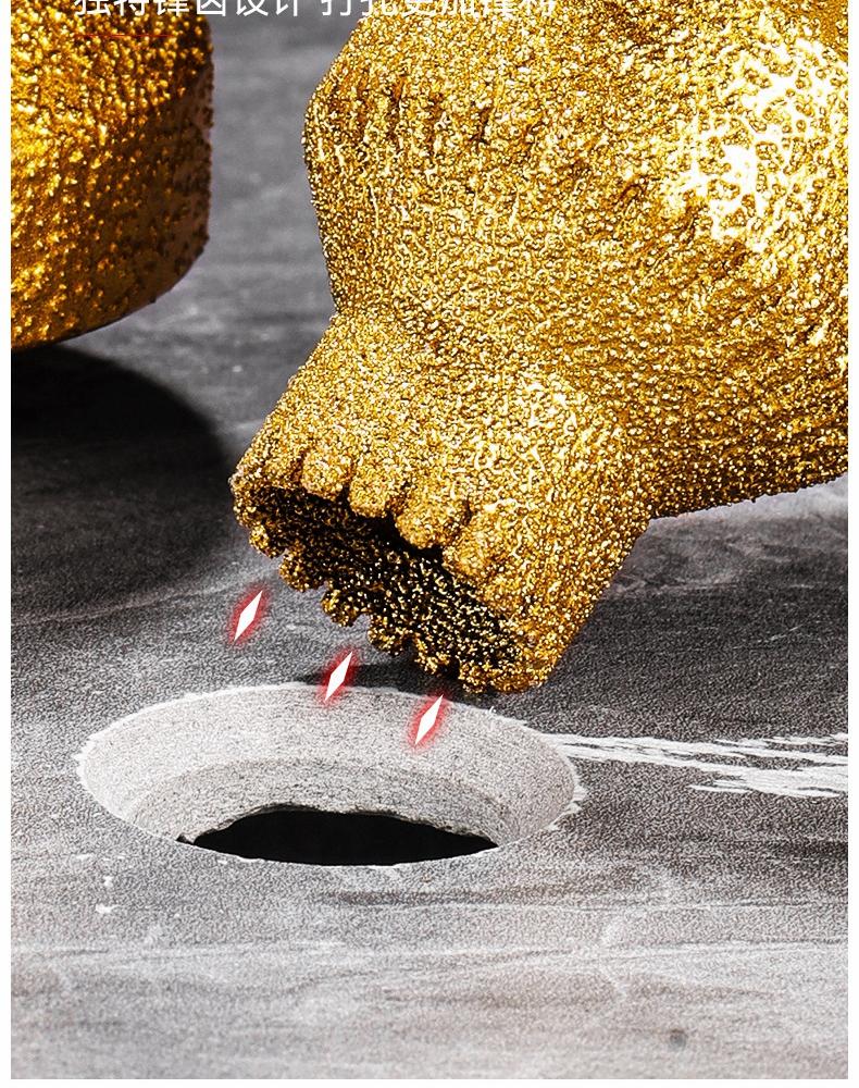 Brazed Pagoda Drill Bit M10 Diamond Chamfer Router Tower Drill Tile Stone Rock Plate Drill Reaming Integrated Bit Diamond Tools
