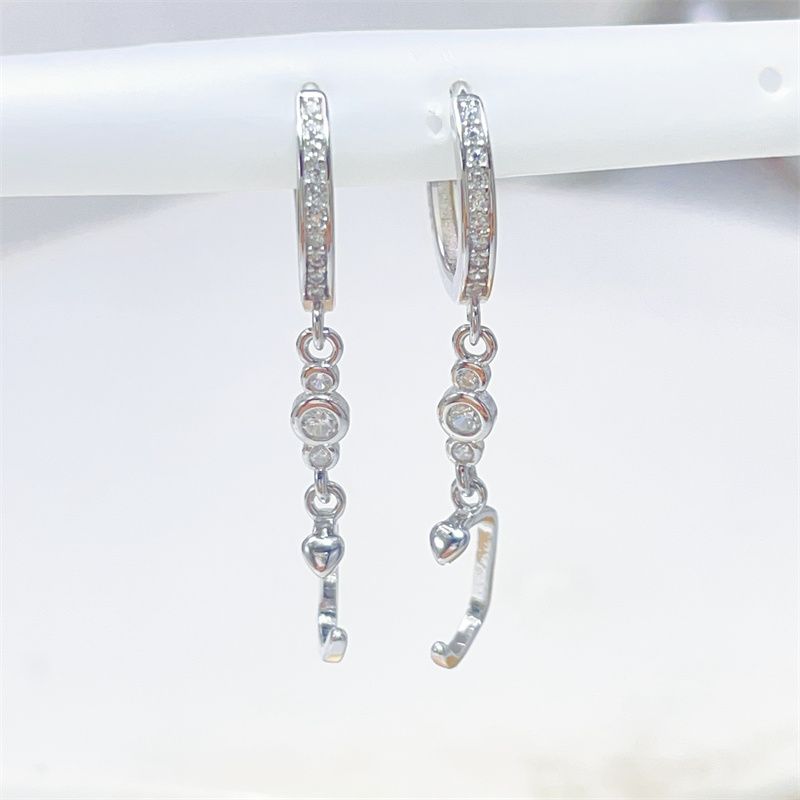 

Серьги-подвески «Мир» из стерлингового серебра 925 пробы с покрытием из 18-каратного золота, застежка-аксессуар для DIY, нефрит жадеит, крючки умбиликария Sterling Silver Plated White Gold