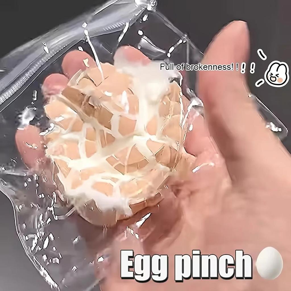 Type of Simulated Soft Artificial Damaged Eggs Squeezing Toy Is An Interesting Stress Relieving Prop and Party Prank Toy