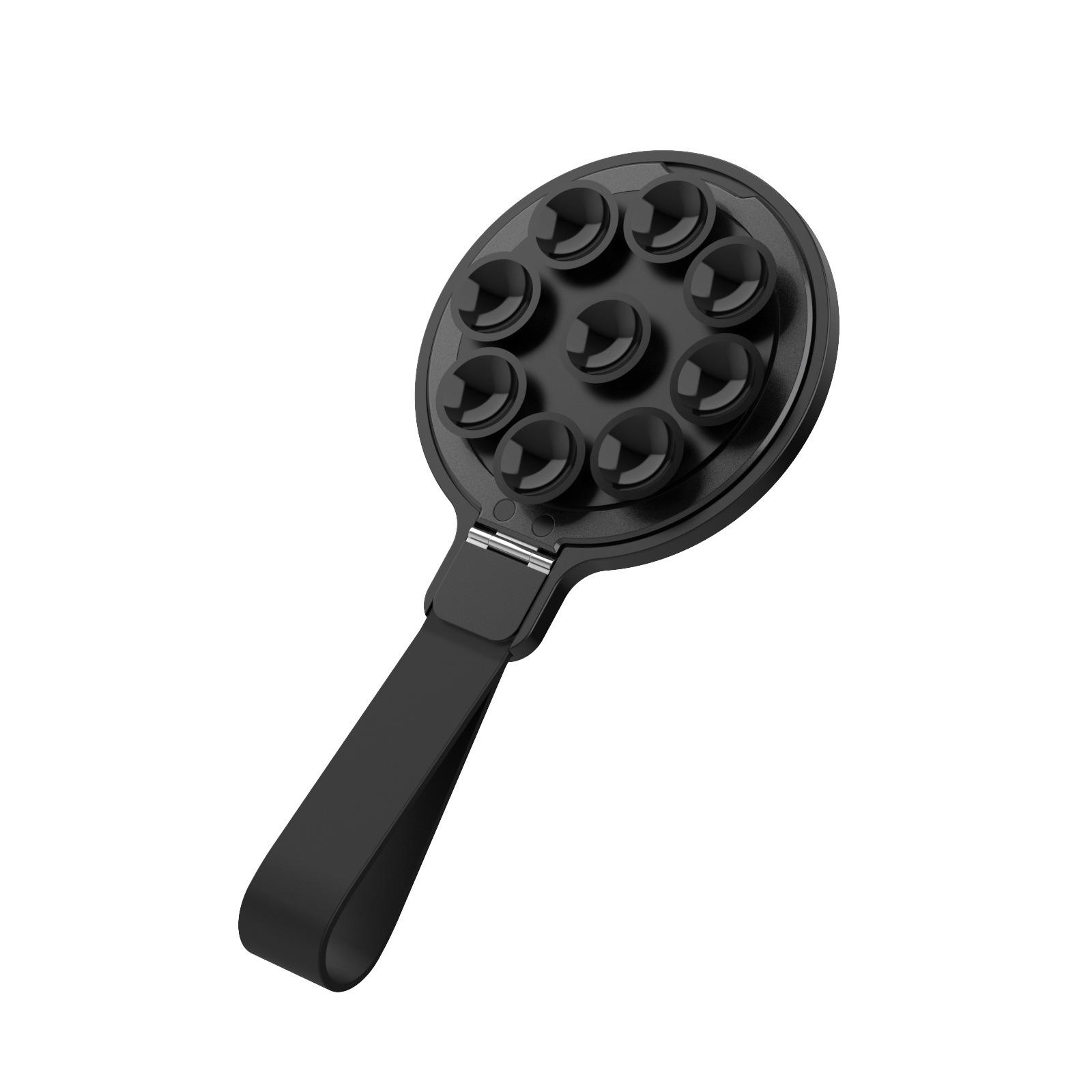 Silicone Suction Cup Magnetic Phone Holder with Finger Ring & Airbag Stand