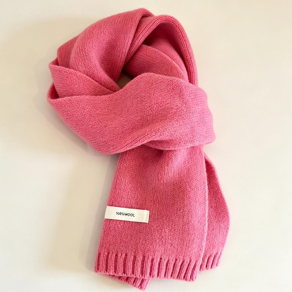 New High-quality 111 Pure Scarf Women's Winter Australian Warm Knitted Versatile Couple Red Scarf