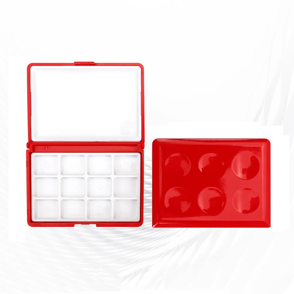 Portable Mini Watercolor Box 12/24 Grid Artist Travel Sketching Palette Art Supplies