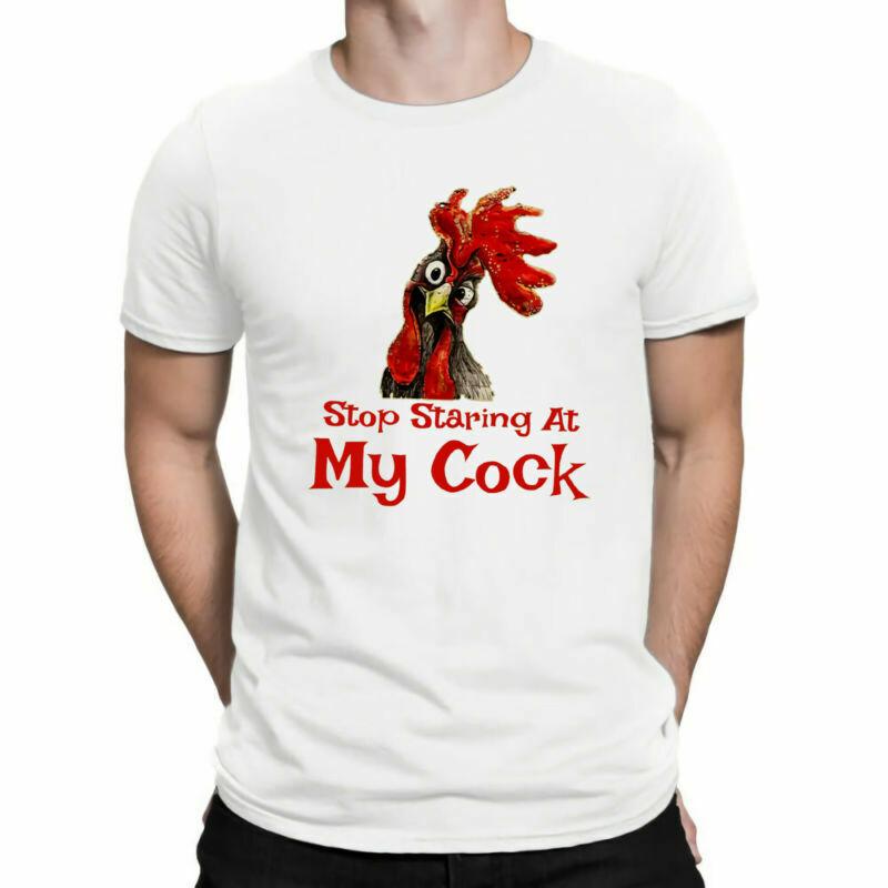 Staring Cockeral Cock T Tee Stop Shirt Funny Cockerell At My Humor Shirts Unisexs