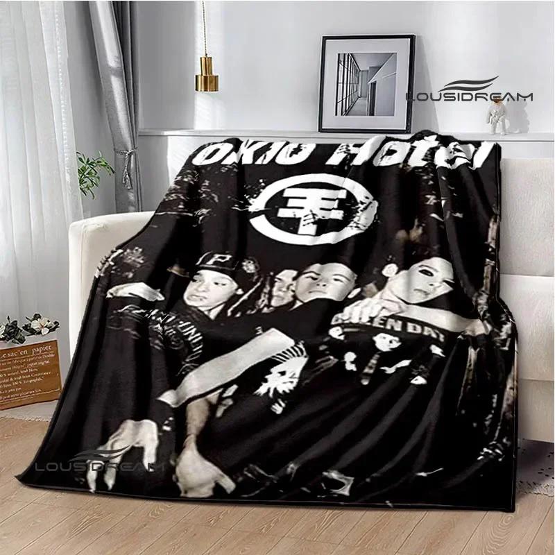 Rock band Tokio Hotel Printed blankets Picnic blanket Flange Warm blanket Home travel blankets bed linings birthday gift
