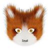 Halloween Faux Fur Cat-Fox Half Face Mask with Eyes - Cosplay Accessory