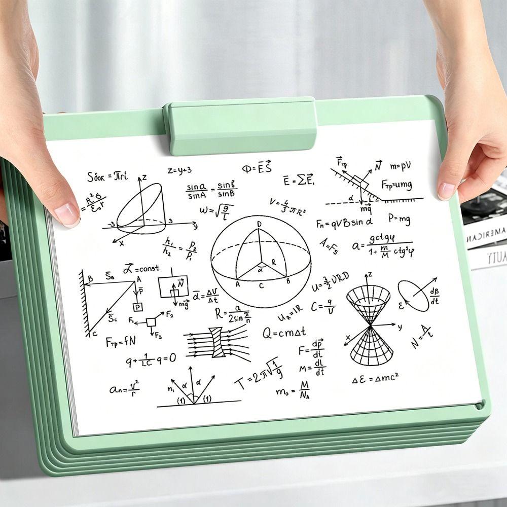 Durable PP A4 Clipboard Dual-Use Rotatable File Folder Portable Document Holder School Office