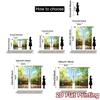 2pcs, 2D FLAT PRINTING Curtains (Without Rod) BloomingGarden Popular Curtain Fabric Semi-Sheer Curtains Room Decor for Bedroom,