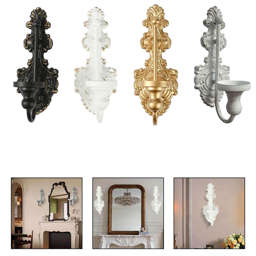 Distressed  Wall Candle Holder Vintage Taper Candle Wall Decor For Living Room Home Crafts Supplies Home Decorations