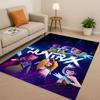 3D Cartoon Kpop Demon Hunters Zoey Rumi Mira Living Room Non-Slip Area Rug Carpet for Bedroom Playroom Sofa,Home Decor Doormat