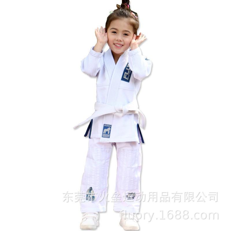 FLUORY Firelap BJJ Gi Girls Cute Embroidered Brazilian Jiu Jitsu Uniform Kids Training Judo Wear
