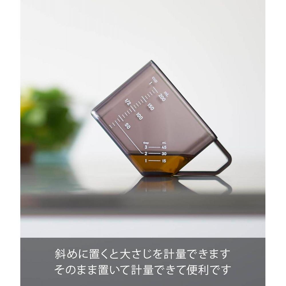 Yamazaki Measuring Cup Black 200ml W10.5 D6.3 H6.5cm Tower 10144
