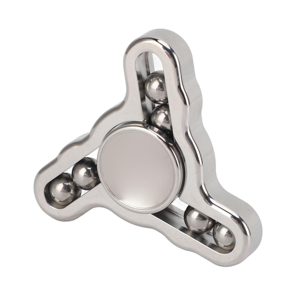 Fingertip Gyroscope Sensory Toy 3 Leaves Reduce Anxiety Smoothing Rotating Stainless Steel