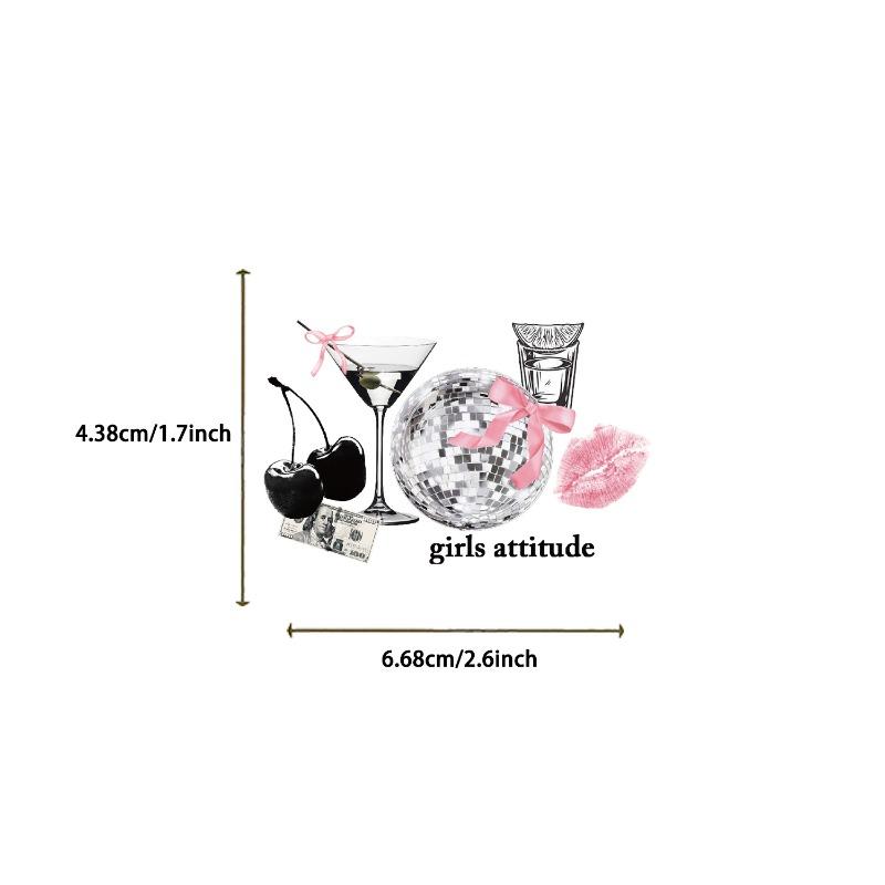 100 Pieces of Retro Lucky Girl Aesthetic Handbook Graffiti Stickers for Decorative Waterproof Wall Decals