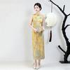 Yellow Sleeveless National Style New Chinese Suzhou Long Cheongsam Improved Young 1011 New Women's Premium Sense