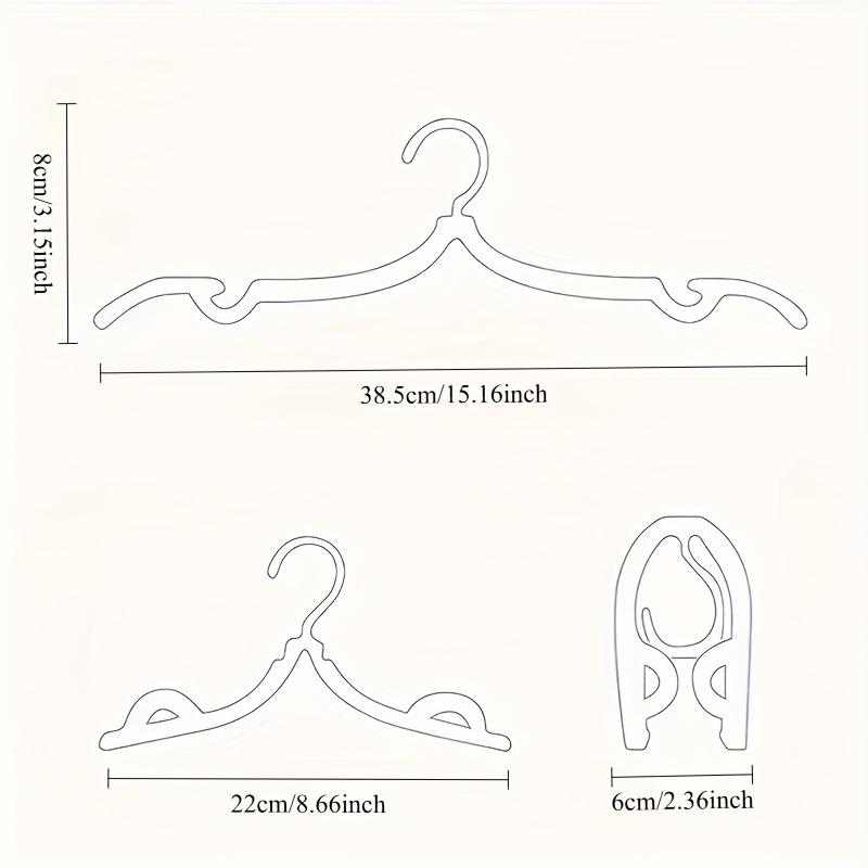 10pcs Portable Folding Hangers with Anti-Slip Grip, Durable Plastic, Ideal for Travel and Home Use