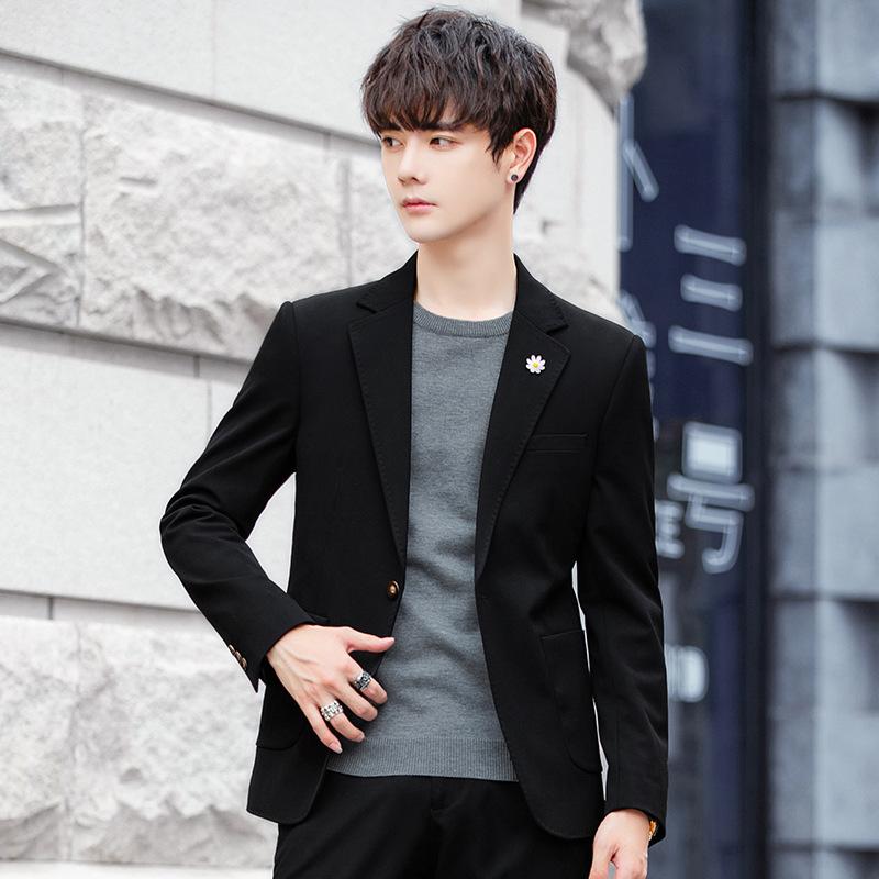 Casual Suit Men's Korean Version Slim Fit Trendy Handsome Jacket Top