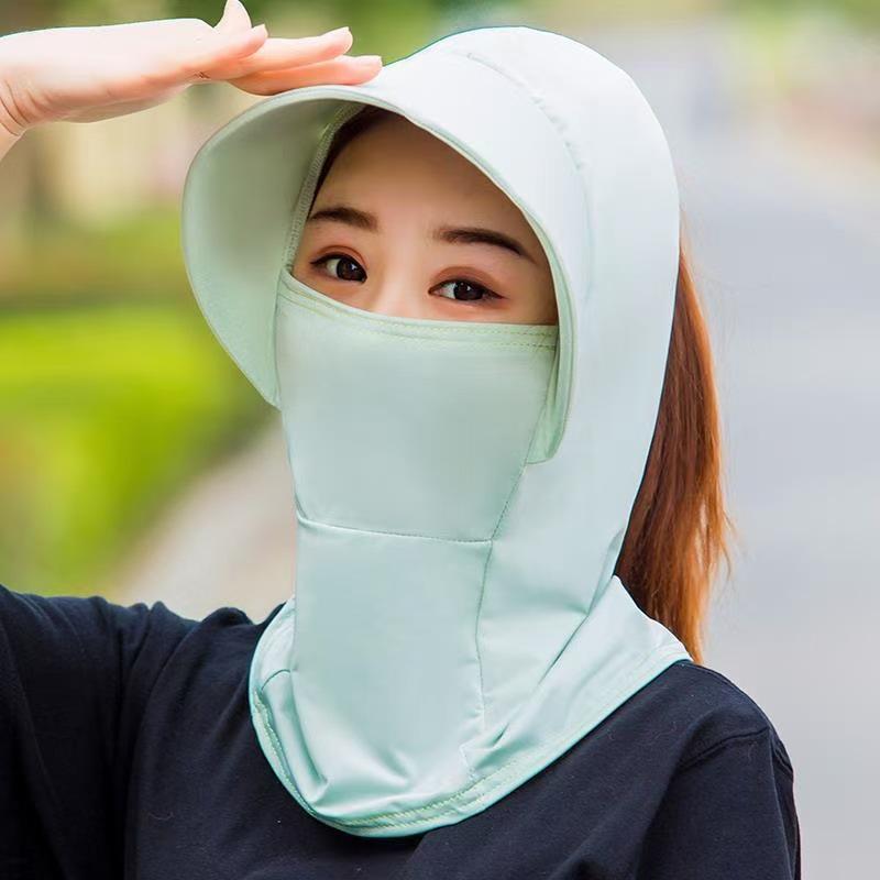 Unisex Summer UV Protection Mask Hat with Integrated Neck & Face Shield for Cycling