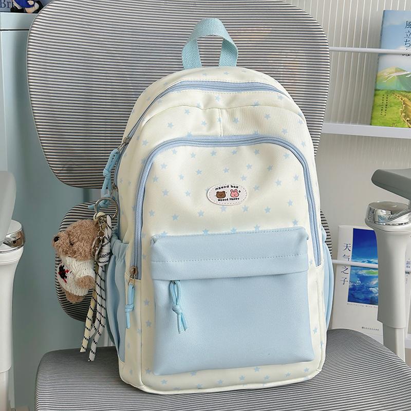 Schoolbag Japanese Candy Color Small Fresh Student Backpack New College Style Girl Versatile Schoolbag Large Capacity Backpack