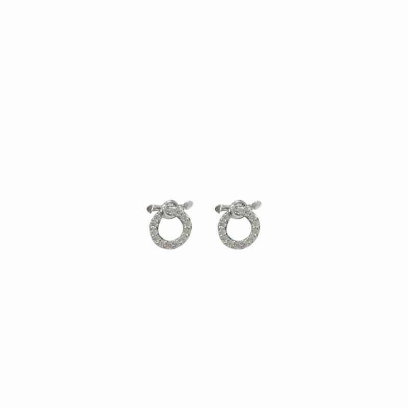 Minimalist Compact Circle Knotted Versatile Earrings and Earrings with Versatile Temperament and Versatile New Style