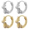 ZHUKOU Spiral Round Small Hoop Earrings Cubic Zirconia Women Hoop Earrings Brass Retention Jewelry VE855