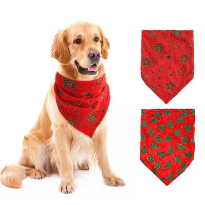 Christmas Pet Bibs Adjustable Neck Scarf for Dogs Cats Stylish Comfortable Saliva Towel Triangle Bib Festive Pet Accessories