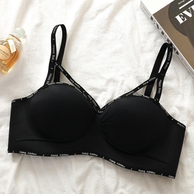 High-Quality Seamless Push-Up Half-Cup Bra for Small Chest - Sexy, Wire-Free, Fashionable Design