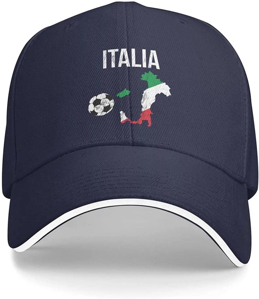Italien Italien Italienische Flagge Fußball Klassiker Dad Hat Baseballkappe Verstellbar Polo Trucker Unisex Stil Kopfbedeckung