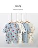Pure Cotton Long Sleeve Baby Romper with Double Layer Belly Protection - Spring/Autumn Butterfly Harem Suit for Newborns