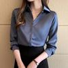 Fashion Blouses Shirts Long Sleeve Turn Down Collar Office Lady White Chiffon Shirt Women Tops J752