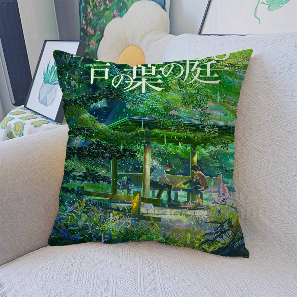 Makoto Shinkai Anime Pillow Gift Home Office Decoration Bedroom Sofa Car Cushion Cover Case 45X45