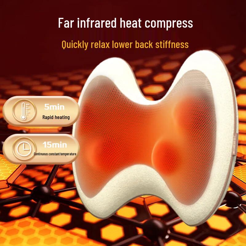 HEZHENG Cordless Lumbar & Abdominal Massager with Heat