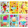 6Sheets/Lot Assorted Ice Cream Style Puzzle Stickers DIY Material Party Gift Goody Bag Filling Sticker Souvenir Game Rewards ZYF