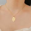 Heart Necklace Holding Face Couple Pendant Women Men Neck Chain Stainless Steel Jewelry Lover Valentine's Day Christmas Gifts