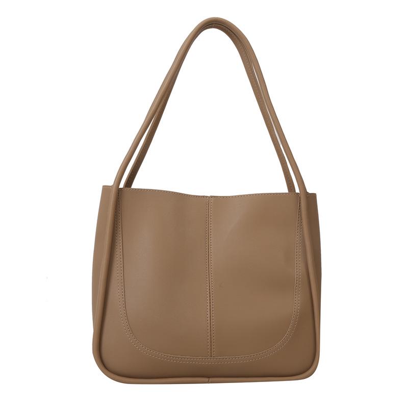 

Текстурированная ретро повседневная сумка-тоут большой вместимости с подвеской - Осенняя коллекция 2025